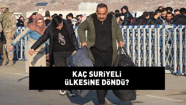 ÜLKESİNE DÖNEN SURİYELİ SAYISI 2024 ARALIK SON DURUM | Kaç Suriyeli ülkesine döndü? Esad rejiminin çöküşünün ardından...