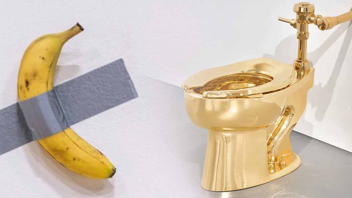 Bantlı muzdan sonra şimdi de klozet... Sanat eseri olarak satılan altın klozet rekor fiyata satıldı