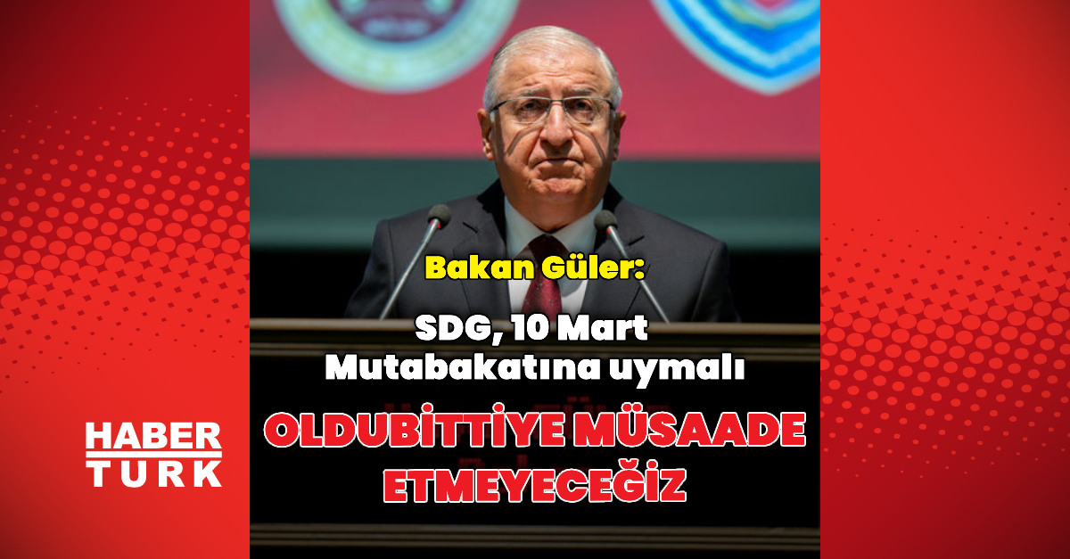 Bakan Güler'den SDG açıklaması