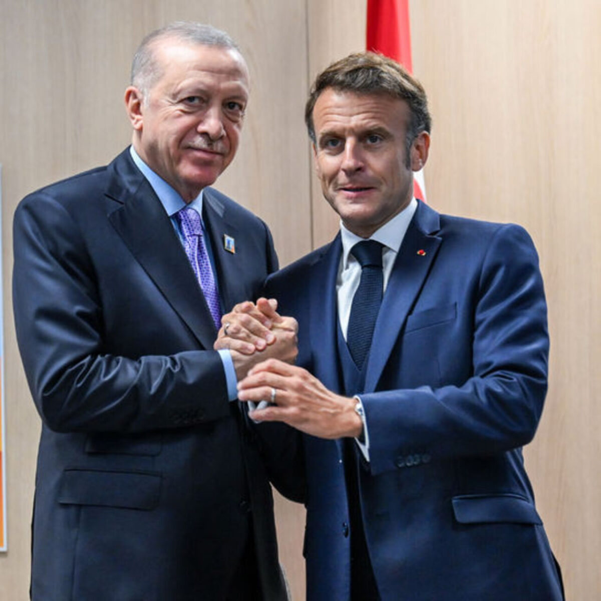 Cumhurbaşkanı Erdoğan, Macron'la görüştü