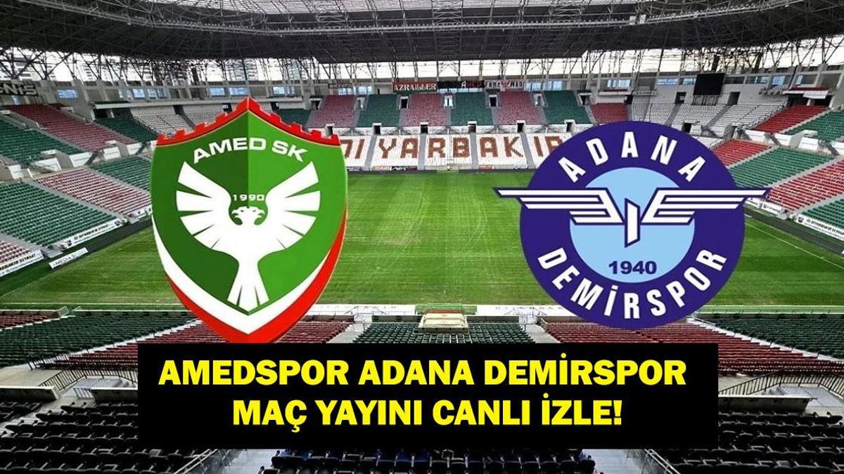 AMEDSPOR ADANA DEMİRSPOR MAÇI CANLI İZLE: Trendyol 1. Lig Amedspor Adana Demirspor Maçı Hangi Kanalda, Saat Kaçta? İşte Maç Yayın Ekranı...