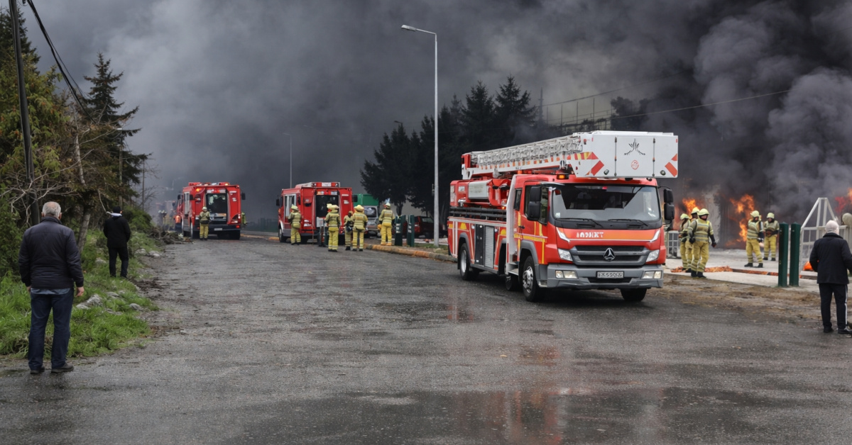 Silivri'de fabrika yangını