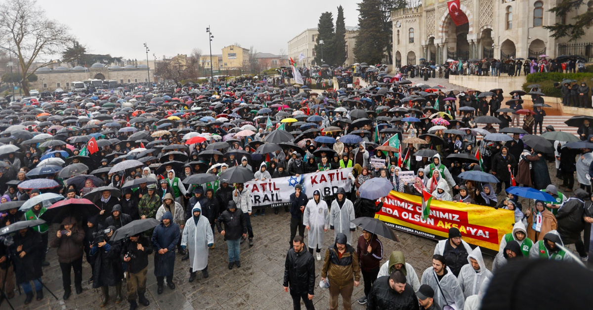 İstanbul'da İsrail ve ABD'ye protesto