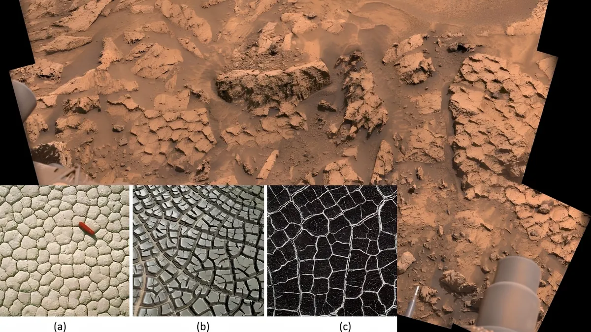 Mars'ın yeni gizemi: Antofagasta Krateri'ndeki bal peteği desenleri